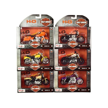 MAISTO Harley-Davidson Motorcycles Set Series 38 1 by 18 Diecast Models - 6 Piece 31360-38
